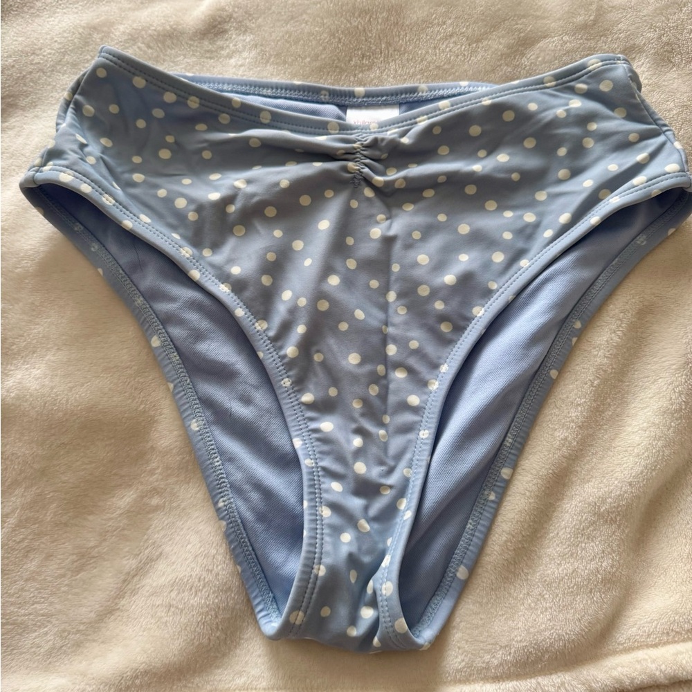 Xhilaration Light Blue Polka Dot Swimwear